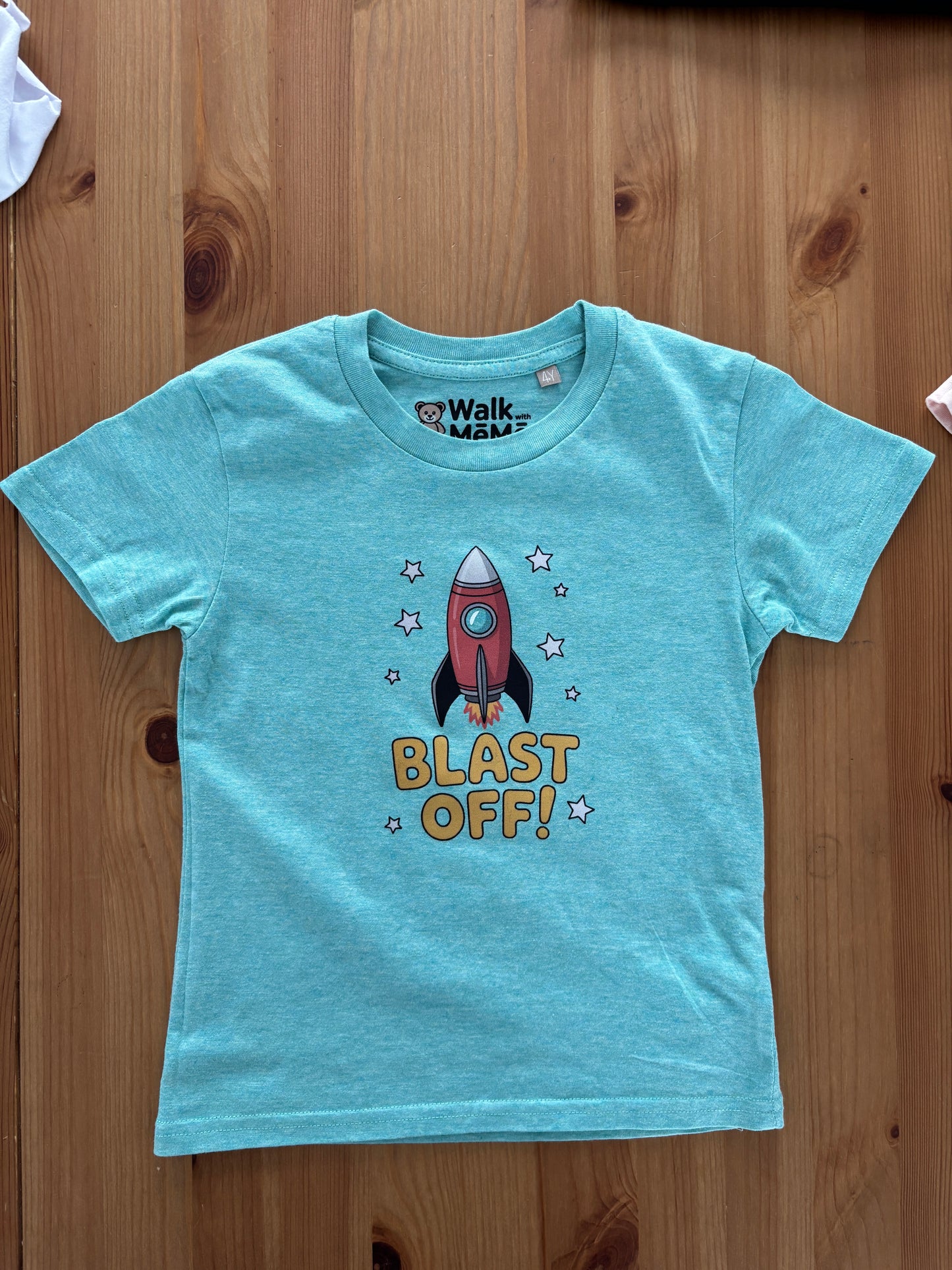 "Blast Off!" Kids' Rocket T-Shirt – 100% Cotton, OEKO-TEX® Certified